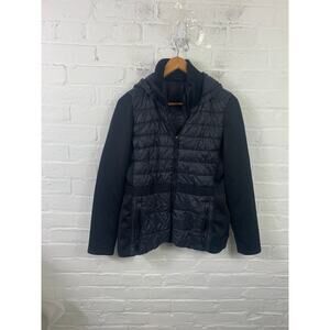 Calvin Klein Women's Hooded Quilted Puffer Jacket Performance Black Size Small